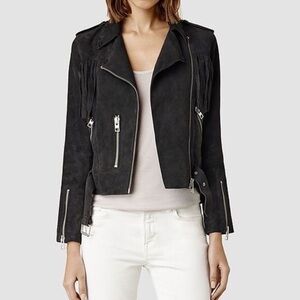 All Saints Limited edition suede fringe jacket